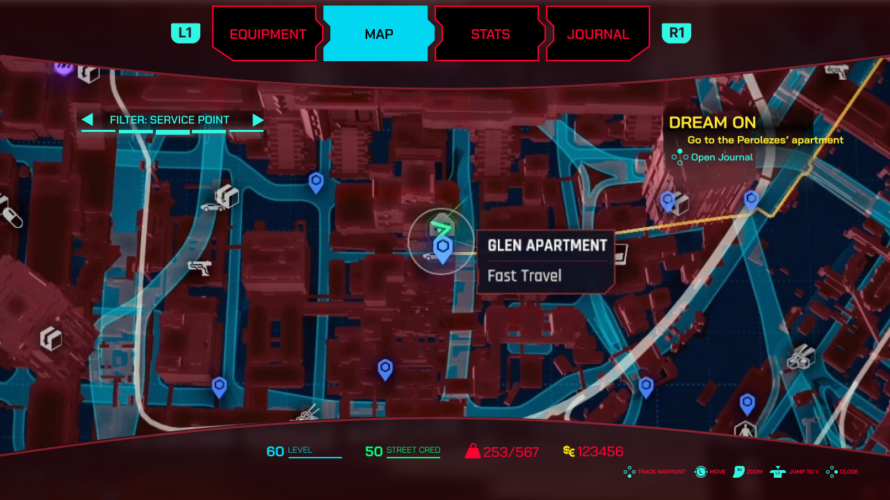 Player Menu — Map